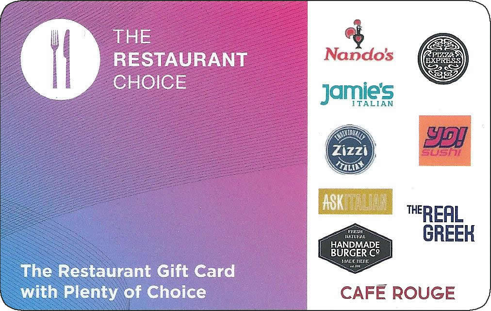 Restaurant Choice Gift Card Voucherline